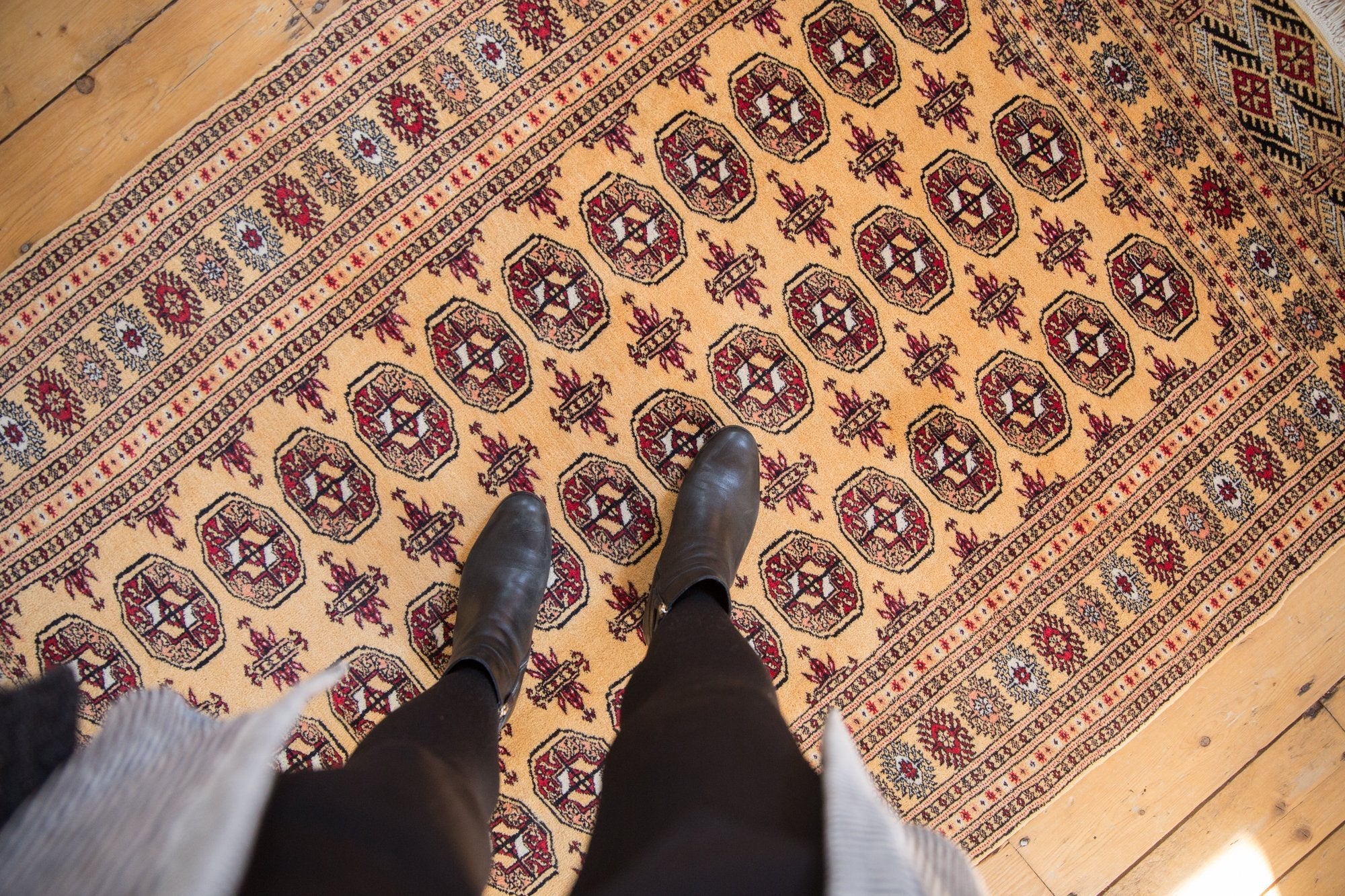 Vintage Pakistani Bokhara Design Area Rug — 1980s | 4'2" × 6'7"