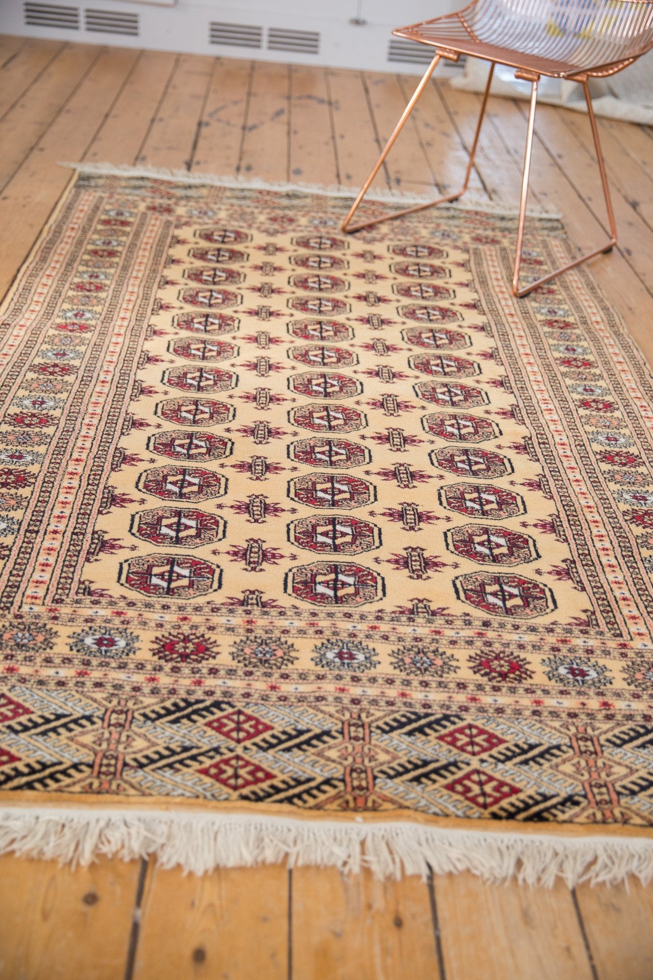 Vintage Pakistani Bokhara Design Area Rug — 1980s | 4'2" × 6'7"