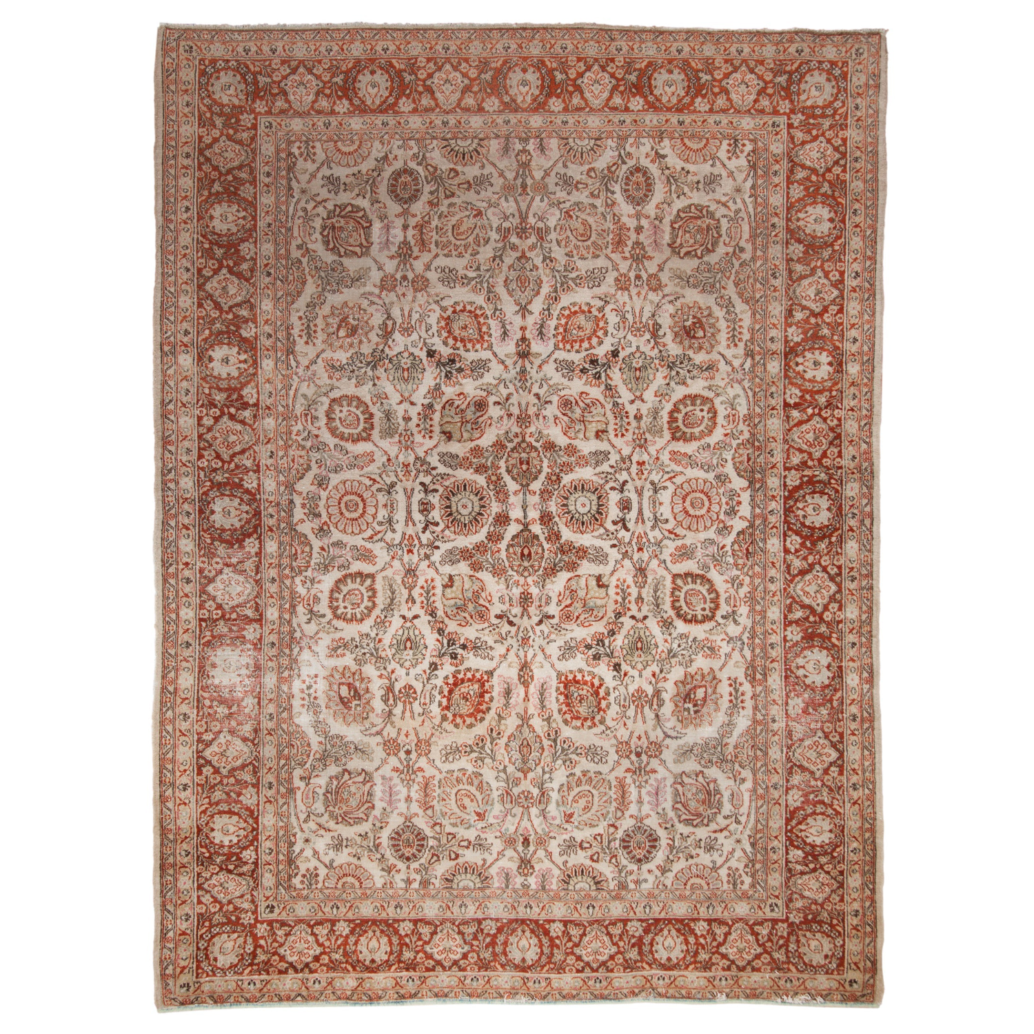 Vintage Persian Meshed Area Rug — 1940s | 8' × 10'11"